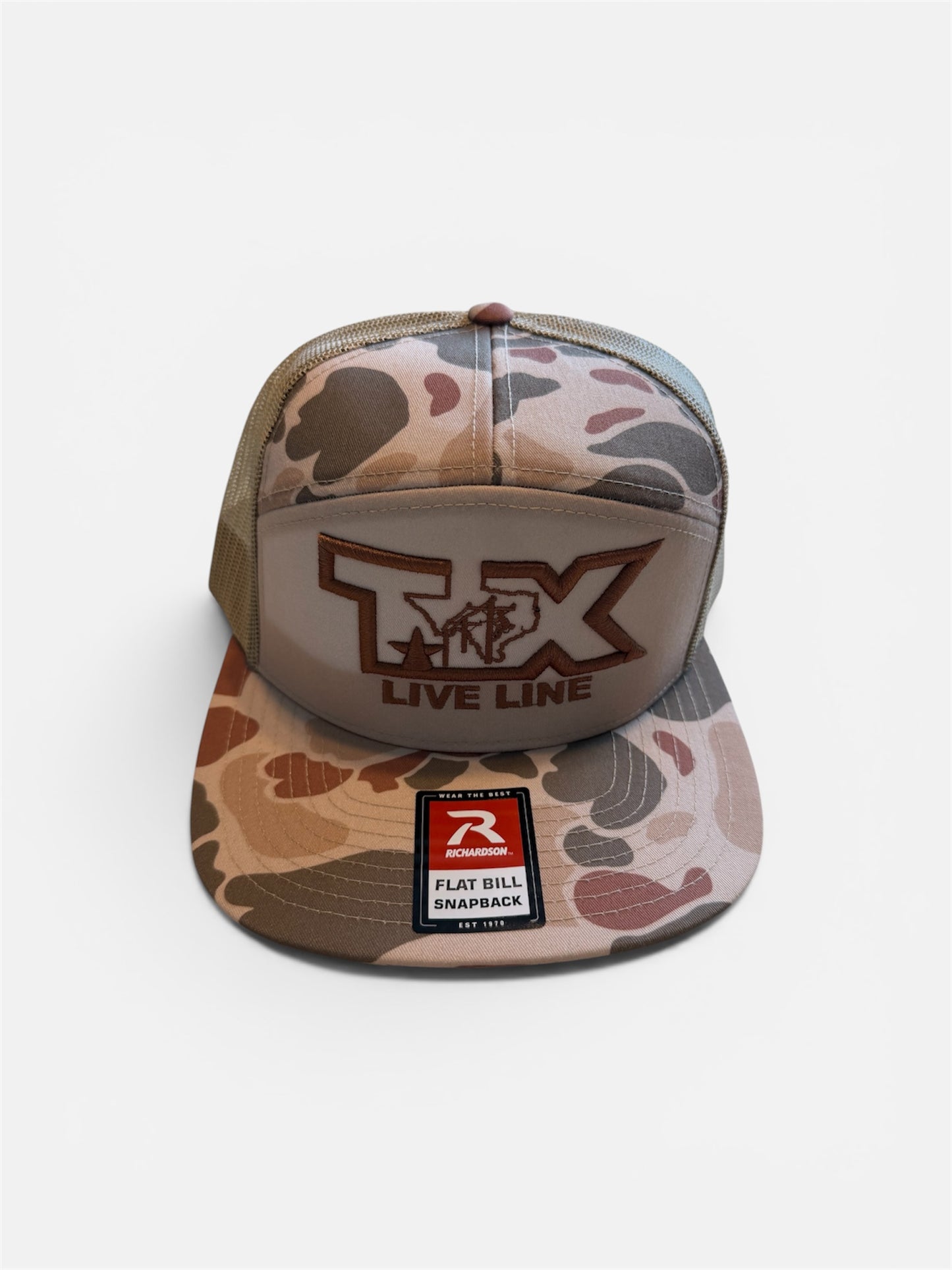 TX Brown Camo Flat Bill