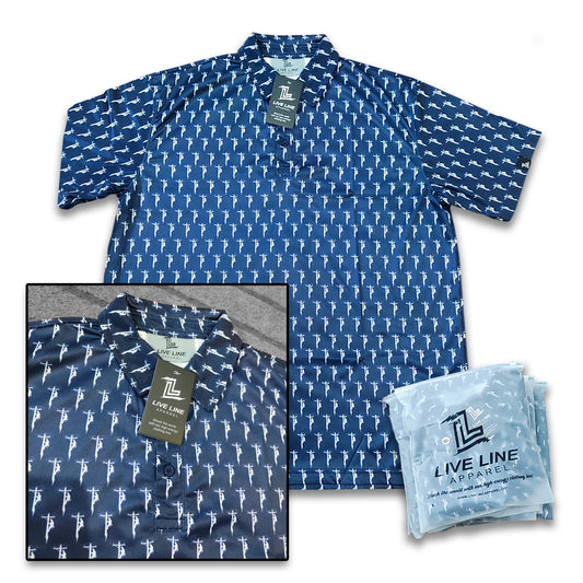 Navy Live Line "Bolt Lineman" Polo